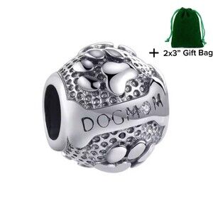 Dog Mom Charm Bead | 925 Silver | Brand New
